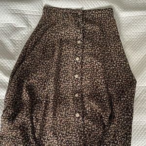 Vintage floral midi skirt